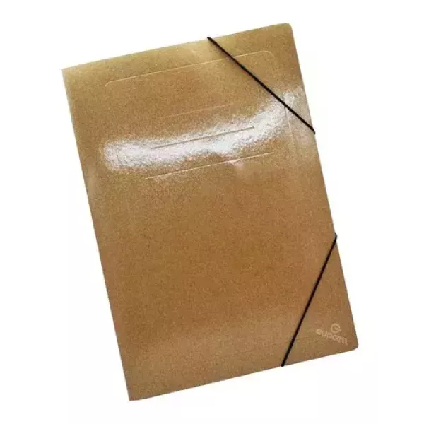 CARPETA 3 SOLAPAS C/ELASTICO N°5 MARRON