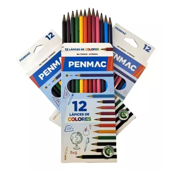 LAPICES DE COLORES LARGOS 12UNIDADES