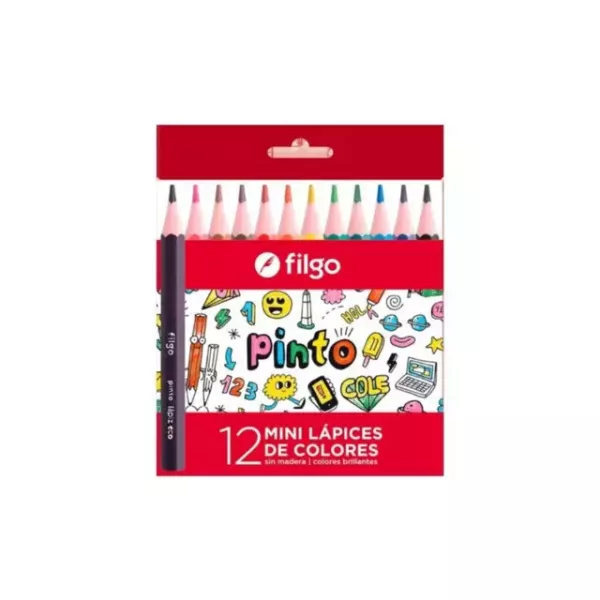 MINI LAPICES DE COLORES 12UNIDADES